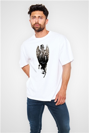 Doctor Who Beyaz Unisex Oversize Tişört T-Shirt