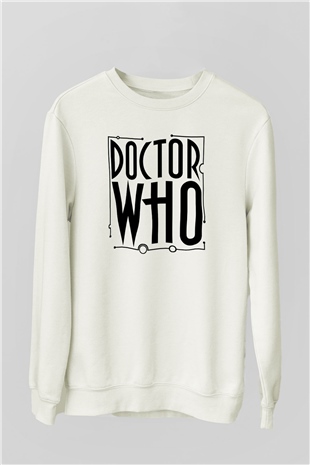 Doctor Who Beyaz Unisex Sweatshirt