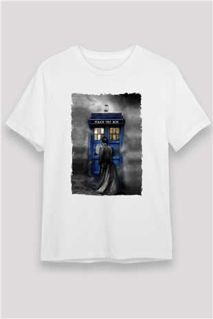 Doctor Who Beyaz Unisex Tişört T-Shirt