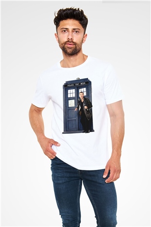 Doctor Who Beyaz Unisex Tişört T-Shirt