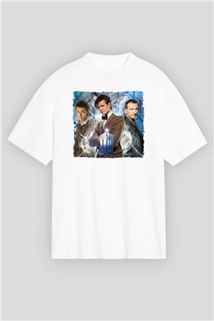 Doctor Who Beyaz Oversize Tişört Oversize T-shirt