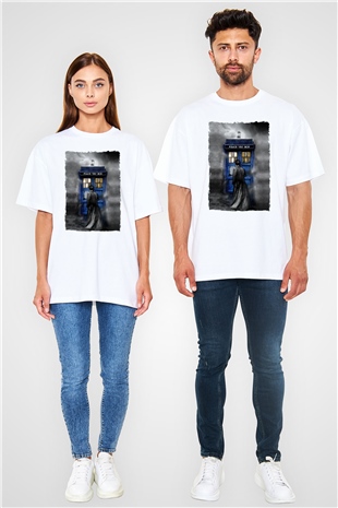 Doctor Who Beyaz Oversize Tişört Oversize T-shirt