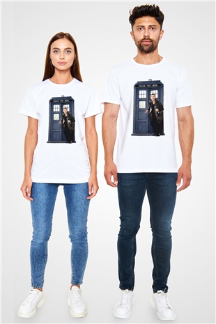 Doctor Who Beyaz Unisex Tişört T-Shirt