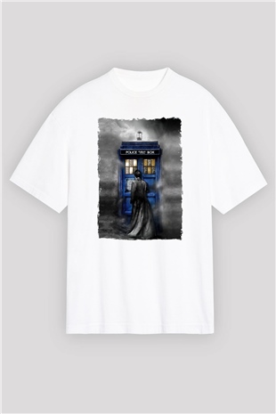 Doctor Who Beyaz Oversize Tişört Oversize T-shirt