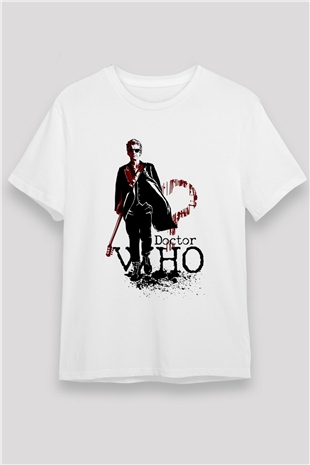 Doctor Who Beyaz Unisex Tişört T-Shirt