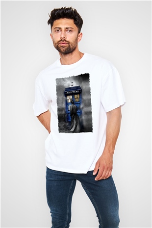 Doctor Who Beyaz Oversize Tişört Oversize T-shirt