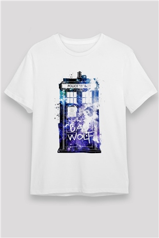 Doctor Who Beyaz Unisex Tişört T-Shirt