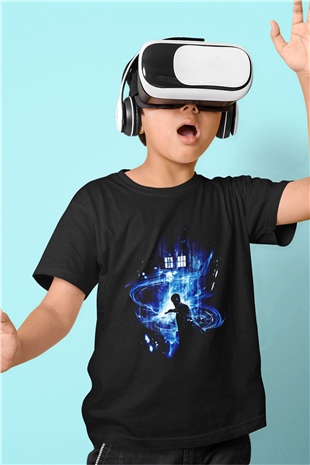 Doctor Who Siyah Unisex Çocuk Tişört