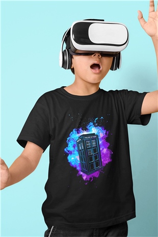 Doctor Who Siyah Unisex Çocuk Tişört