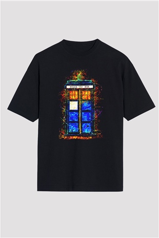 Doctor Who Siyah Unisex Oversize Tişört T-Shirt
