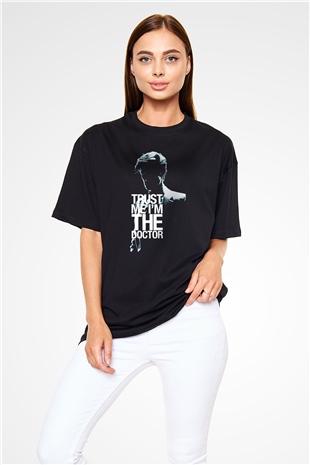 Doctor Who Siyah Unisex Oversize Tişört T-Shirt