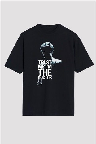 Doctor Who Siyah Unisex Oversize Tişört T-Shirt