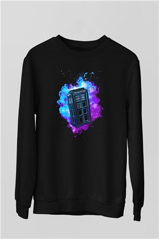 Doctor Who Siyah Unisex Sweatshirt