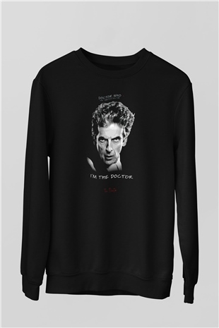 Doctor Who Siyah Unisex Sweatshirt
