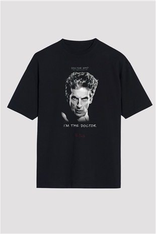 Doctor Who Siyah Oversize Tişört Oversize T-shirt