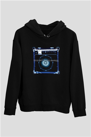 Dog Eat Dog Baskılı Unisex Siyah Hoodie