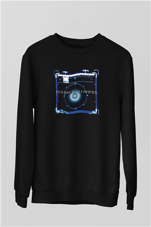 Dog Eat Dog Baskılı Unisex Siyah Sweatshirt