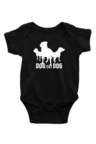 Dog Eat Dog Siyah Bebek Body - Zıbın