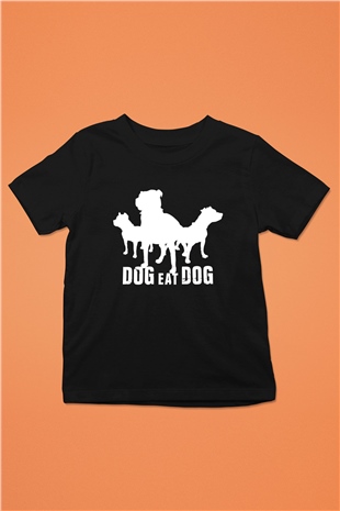 Dog Eat Dog Siyah Unisex Çocuk Tişört