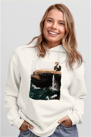 Doğa ManipülasyonBeyaz  Unisex Hoodie