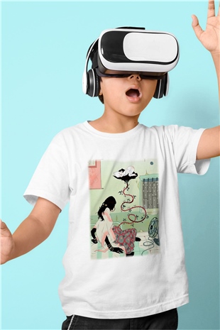 Doğum uzmanı Baskılı Beyaz Unisex Çocuk Tişört
