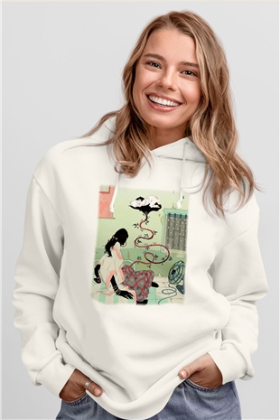 Doğum uzmanı Beyaz Unisex Hoodie