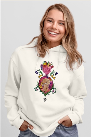 Doğum uzmanı Beyaz Unisex Kapüşonlu Sweatshirt