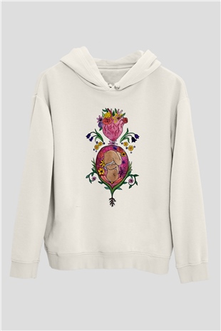 Doğum uzmanı Beyaz Unisex Kapüşonlu Sweatshirt