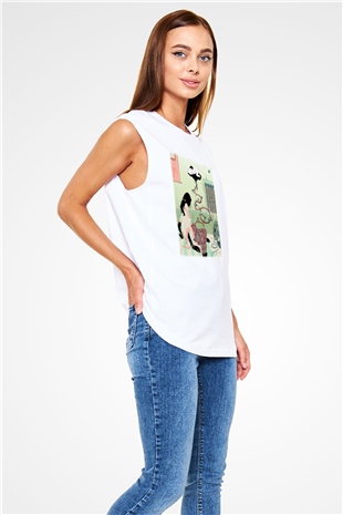 Doğum uzmanı Beyaz Unisex Kolsuz Tişört