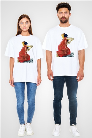 Doğum uzmanı Beyaz Unisex Oversize Tişört T-Shirt