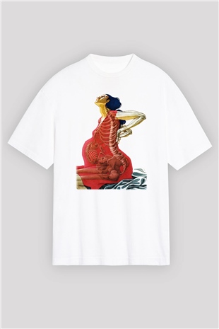 Doğum uzmanı Beyaz Unisex Oversize Tişört T-Shirt