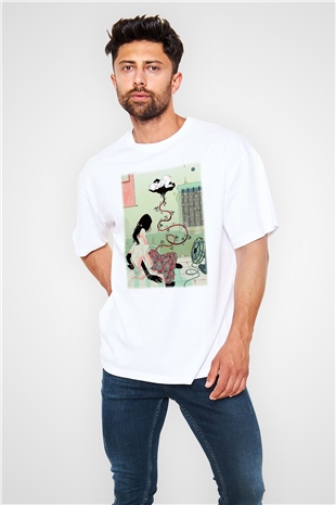 Doğum uzmanı Beyaz Unisex Oversize Tişört T-Shirt