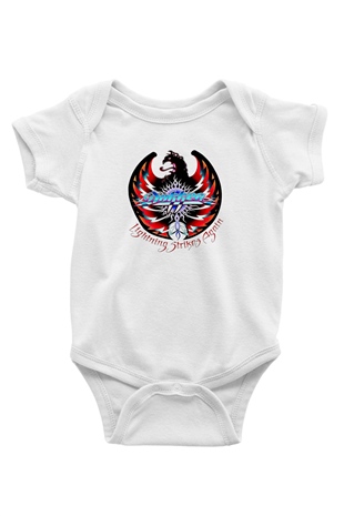 Dokken Baskılı Unisex Beyaz Bebek Body - Zıbın