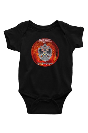 Dokken Baskılı Unisex Siyah Bebek Body - Zıbın