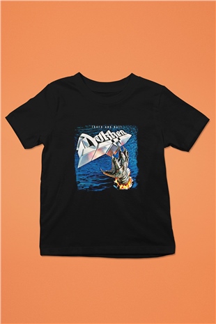 Dokken Baskılı Unisex Siyah Çocuk Tişört