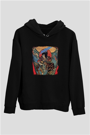 Dokken Baskılı Unisex Siyah Hoodie
