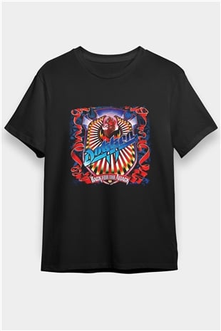 Dokken Baskılı Unisex Siyah Tişört