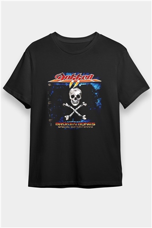 Dokken Baskılı Unisex Siyah Tişört
