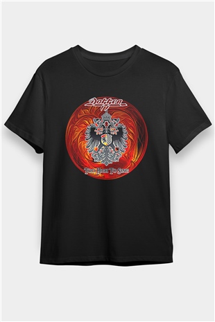 Dokken Baskılı Unisex Siyah Tişört - Tshirt