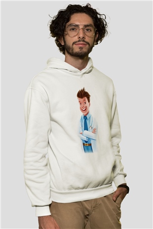 Doktor Beyaz Unisex Hoodie