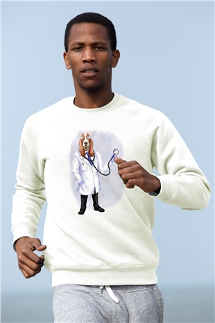 Doktor Beyaz Unisex Sweatshirt