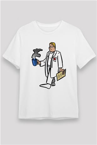 Doktor Beyaz Unisex Tişört T-Shirt - TişörtFabrikası