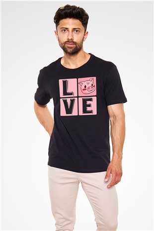 Domuz Siyah Unisex Tişört T-Shirt - TişörtFabrikası