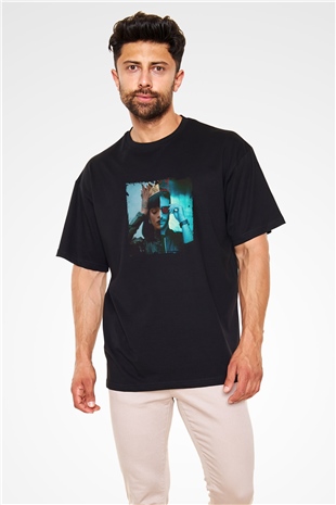 Don Diablo Baskılı Unisex Oversize Siyah Tişört