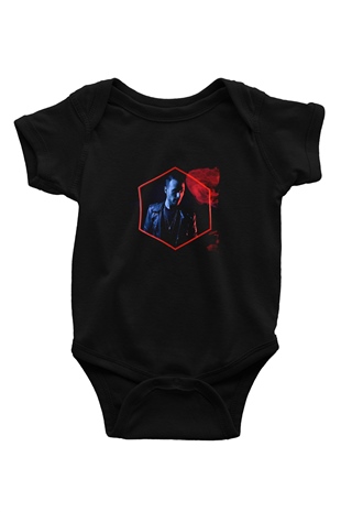 Don Diablo Baskılı Unisex Siyah Bebek Body - Zıbın