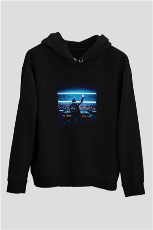 Don Diablo Baskılı Unisex Siyah Hoodie