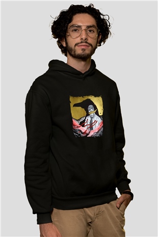 Don Diablo Baskılı Unisex Siyah Hoodie
