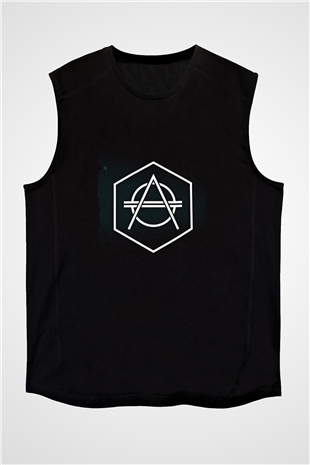 Don Diablo Baskılı Unisex Siyah Kolsuz Tişört