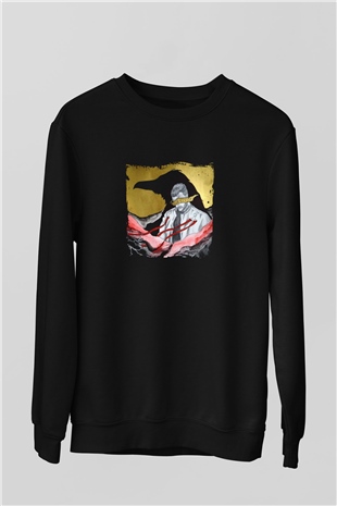 Don Diablo Baskılı Unisex Siyah Sweatshirt