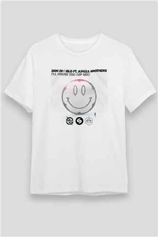 Don Diablo Beyaz Unisex Tişört T-Shirt - TişörtFabrikası